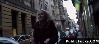 Cash Hungry Blonde Picked Up In Public For Sex