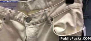 Public Blowjob. I Sucked A Stranger Dick Into The Changing Room Of A Mall Clothes Shop