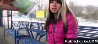 Real Publicsex Slut Swallowing Cum